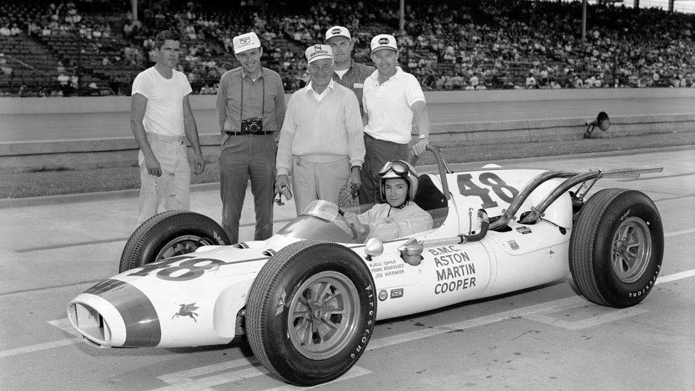 B.M.C. Aston Martin Cooper at Indianapolis, Pedro Rodriguez at the wheel